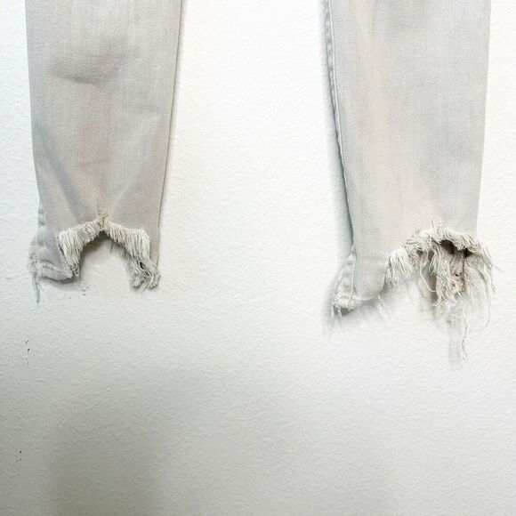 L'Agence High Line High Rise Skinny Distressed Jeans in Biscuit 24 - Picture 8 of 10